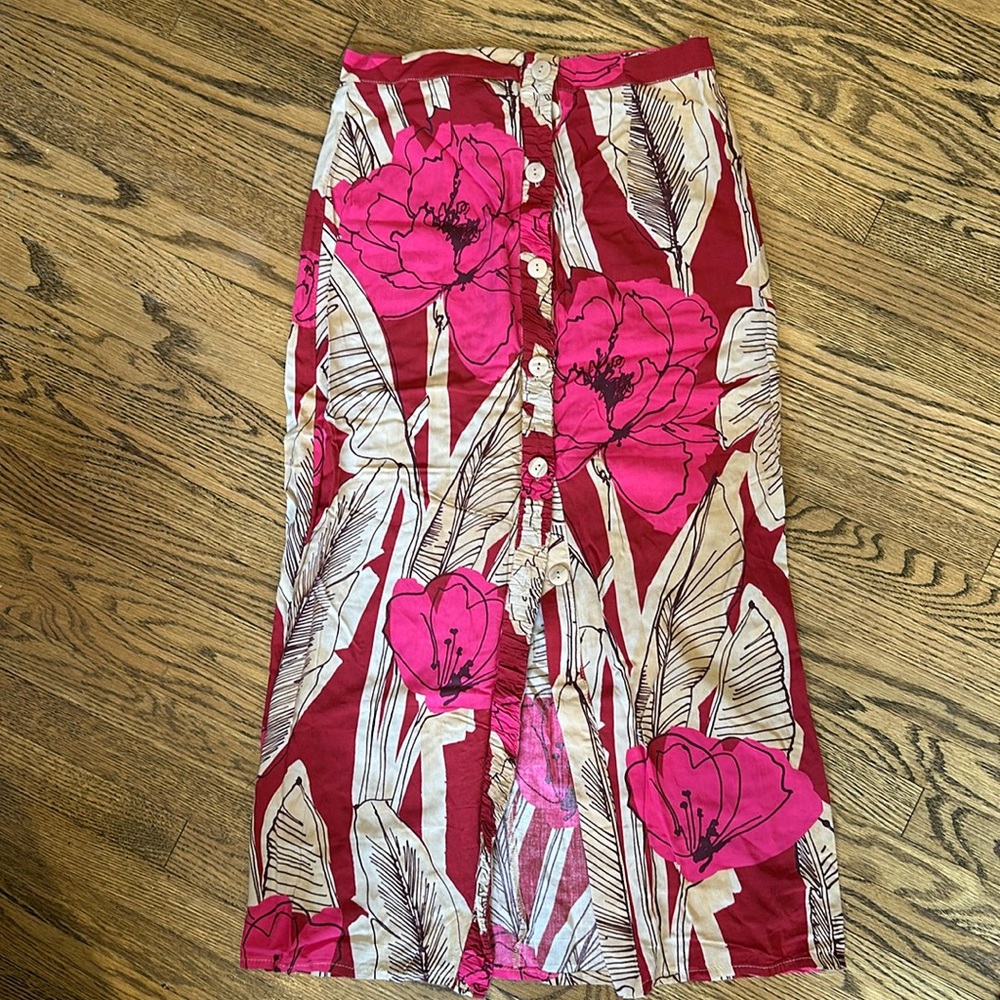 Zara button up skirt
